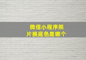 微信小程序照片换底色是哪个