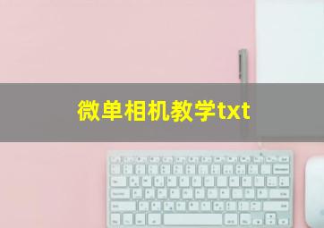 微单相机教学txt