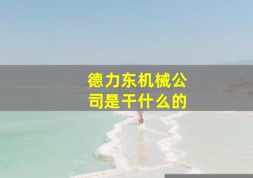 德力东机械公司是干什么的