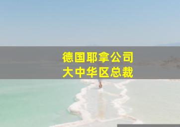 德国耶拿公司大中华区总裁