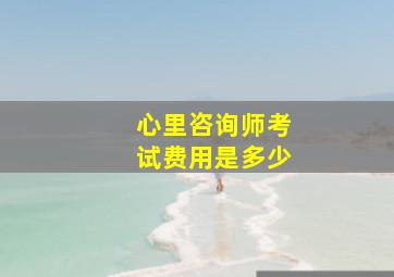 心里咨询师考试费用是多少