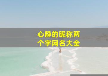 心静的昵称两个字网名大全