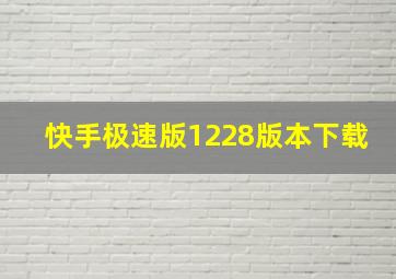 快手极速版1228版本下载