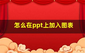 怎么在ppt上加入图表