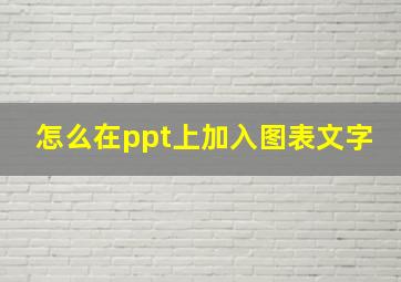 怎么在ppt上加入图表文字