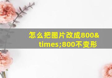 怎么把图片改成800×800不变形