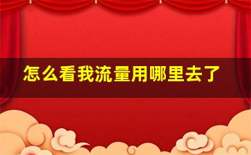 怎么看我流量用哪里去了