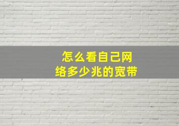 怎么看自己网络多少兆的宽带