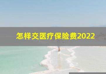 怎样交医疗保险费2022