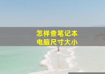 怎样查笔记本电脑尺寸大小