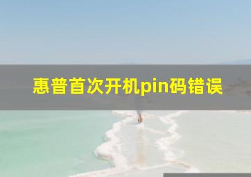 惠普首次开机pin码错误