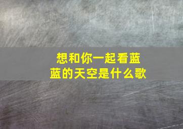 想和你一起看蓝蓝的天空是什么歌