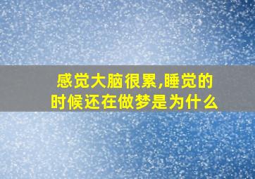 感觉大脑很累,睡觉的时候还在做梦是为什么