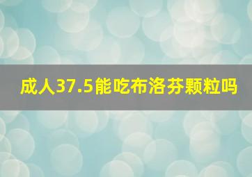 成人37.5能吃布洛芬颗粒吗