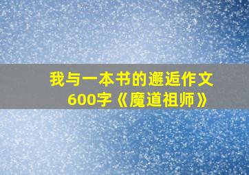 我与一本书的邂逅作文600字《魔道祖师》