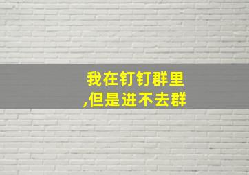 我在钉钉群里,但是进不去群