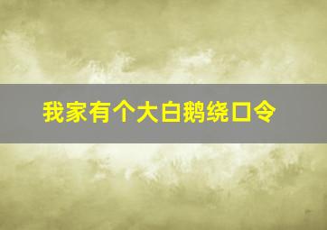 我家有个大白鹅绕口令