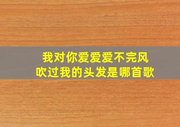 我对你爱爱爱不完风吹过我的头发是哪首歌