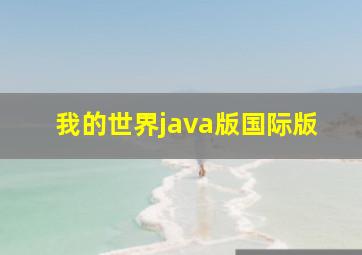 我的世界java版国际版