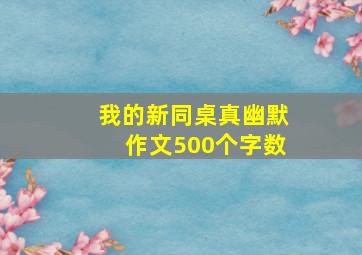 我的新同桌真幽默作文500个字数