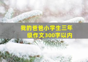 我的爸爸小学生三年级作文300字以内