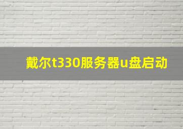 戴尔t330服务器u盘启动