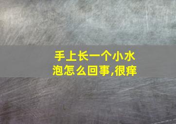 手上长一个小水泡怎么回事,很痒