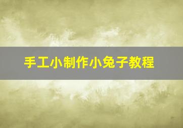 手工小制作小兔子教程