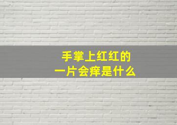 手掌上红红的一片会痒是什么