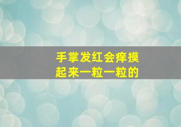 手掌发红会痒摸起来一粒一粒的