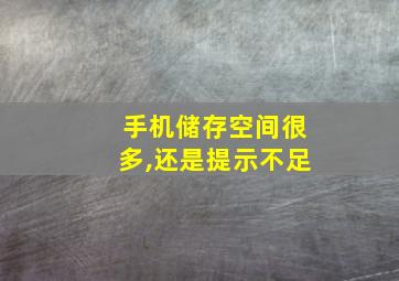 手机储存空间很多,还是提示不足