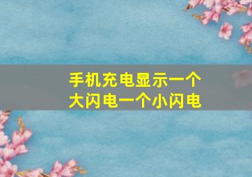 手机充电显示一个大闪电一个小闪电