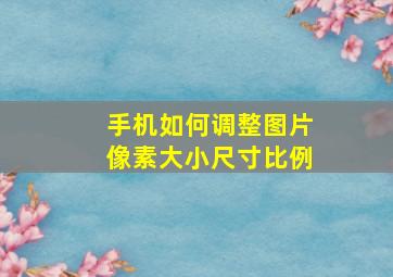 手机如何调整图片像素大小尺寸比例