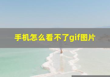 手机怎么看不了gif图片