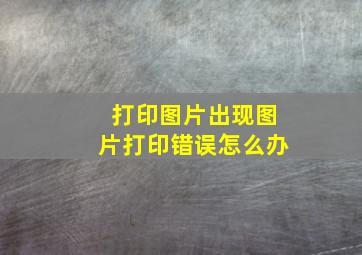 打印图片出现图片打印错误怎么办