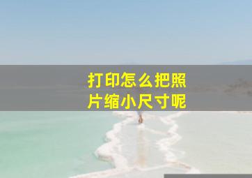 打印怎么把照片缩小尺寸呢