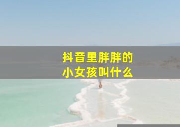 抖音里胖胖的小女孩叫什么