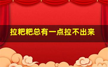 拉粑粑总有一点拉不出来