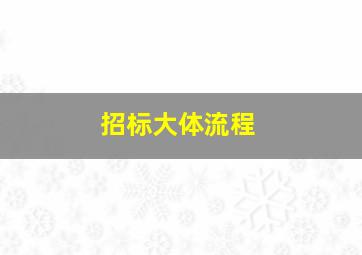 招标大体流程