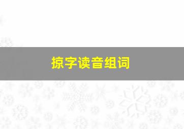 掠字读音组词