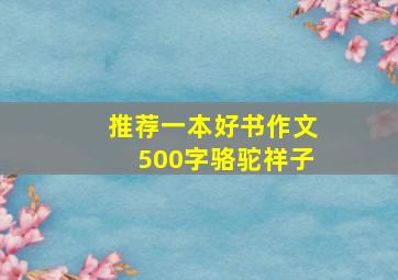 推荐一本好书作文500字骆驼祥子