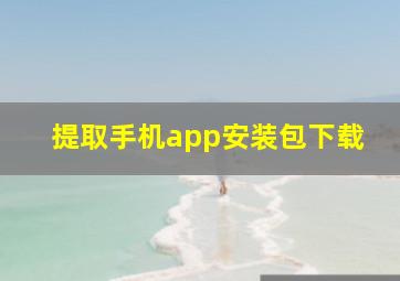 提取手机app安装包下载