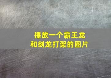 播放一个霸王龙和剑龙打架的图片