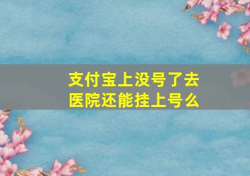 支付宝上没号了去医院还能挂上号么