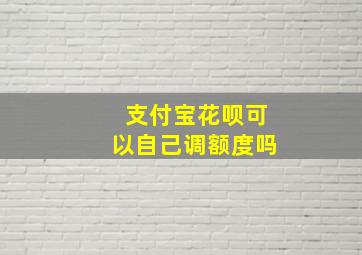 支付宝花呗可以自己调额度吗