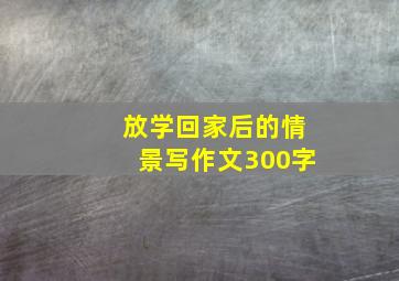 放学回家后的情景写作文300字