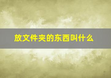 放文件夹的东西叫什么