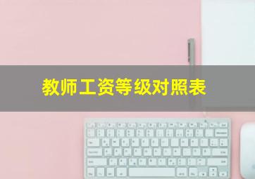 教师工资等级对照表