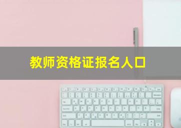 教师资格证报名人口