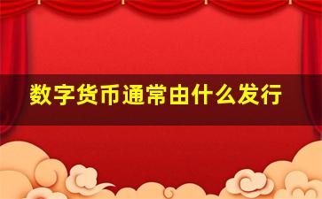 数字货币通常由什么发行